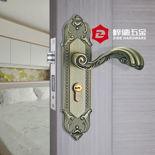 鋅合金一體木門門鎖58611