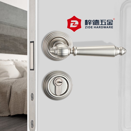 鋅合金分體磁吸室內(nèi)套裝門鎖具80727