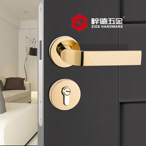 鋅合金分體磁吸靜音室內(nèi)門鎖具80871