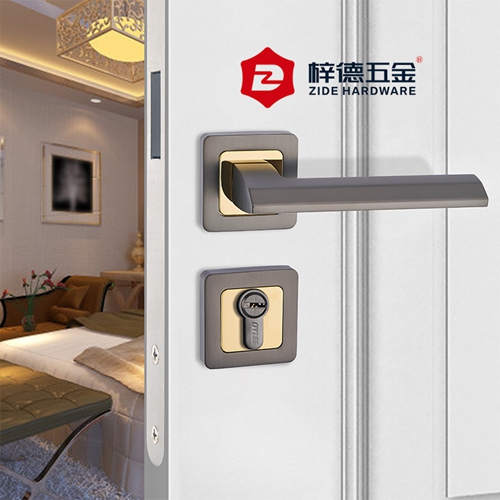 鋅合金分體磁吸靜音室內(nèi)門鎖具80656