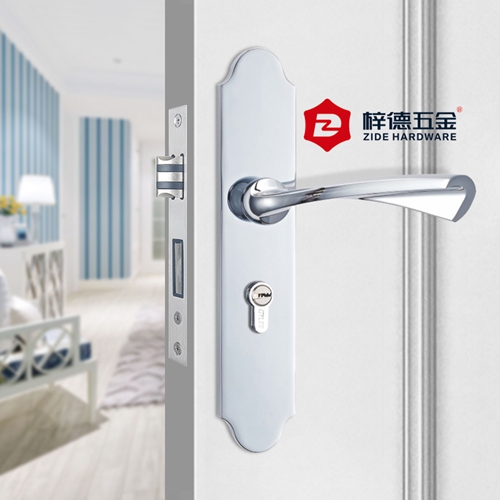 鋅合金整體磁吸靜音室內(nèi)門鎖86952