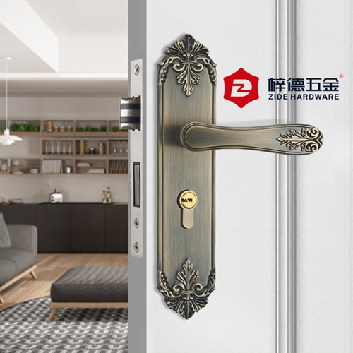鋅合金一體靜音室內(nèi)套裝門鎖8016