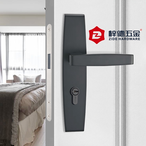鋅合金面板磁吸靜音門鎖87070