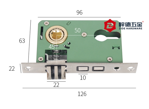 小50室內(nèi)門鎖體參數(shù)