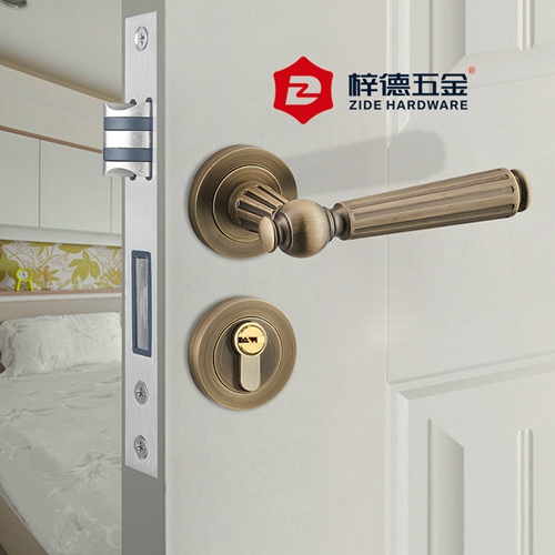 鋅合金分體磁吸家用臥室門(mén)鎖606825