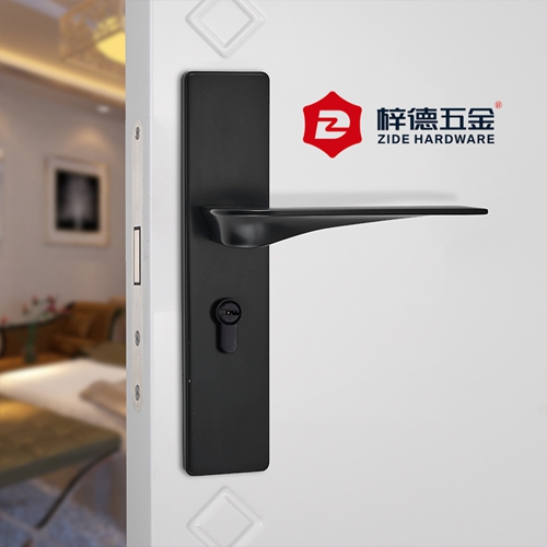 鋅合金面板實(shí)木門鎖具63980