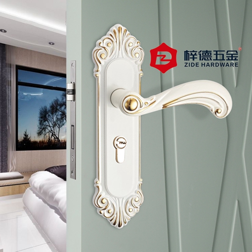 鋅合金面板實(shí)木門鎖具65007