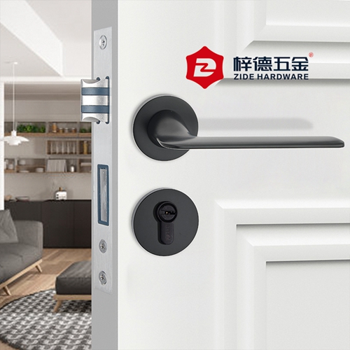 鋅合金分體磁吸室內房門鎖80828