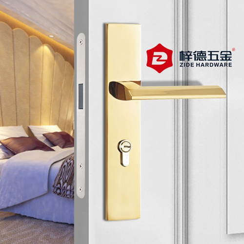 現(xiàn)代簡(jiǎn)約鋅合金面板實(shí)木門(mén)鎖87356